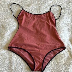 Chloe one piece swim suit with open back